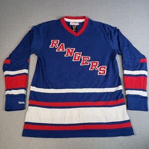 Mitchell & Ness New York Rangers Vintage Men's L Embroidered Multicolored Jersey